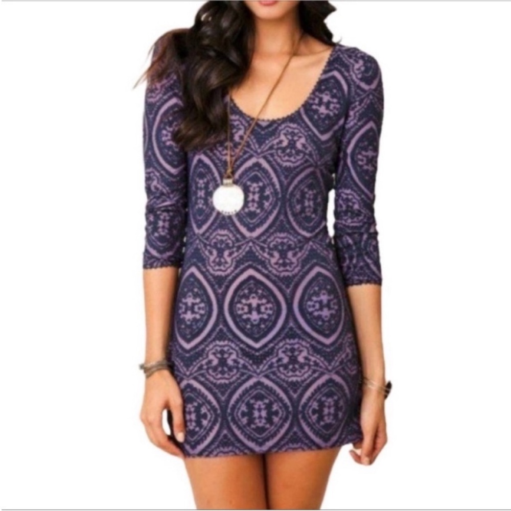 FREE PEOPLE Masquerade Belle Bodycon Mini Dress S